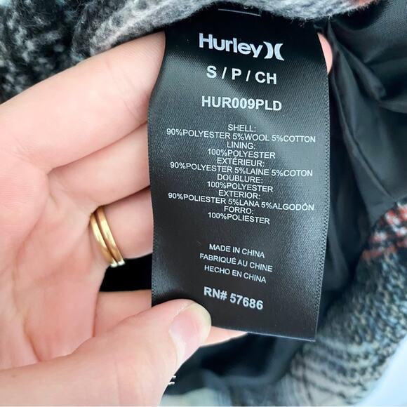 NWT Hurley Plaid Shacket - Picture 8 of 9